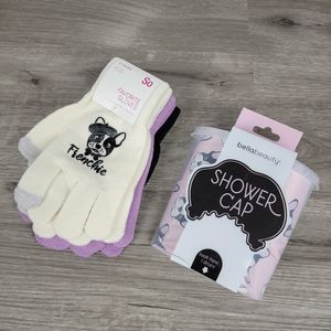 Shower Cap and Gloves Bundle - Frenchie